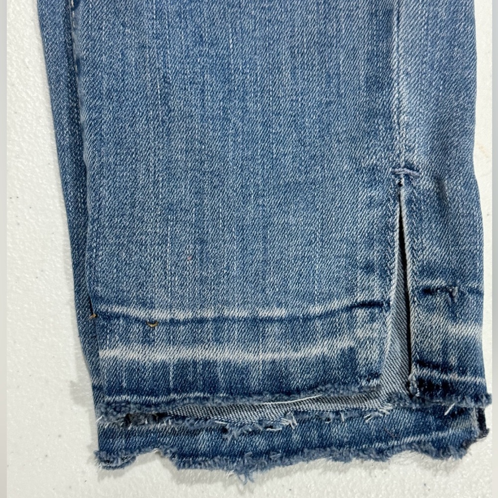 Banana Republic Light Wash Split Frayed Hem Low-Rise Jean Size 25 - Picture 5 of 5